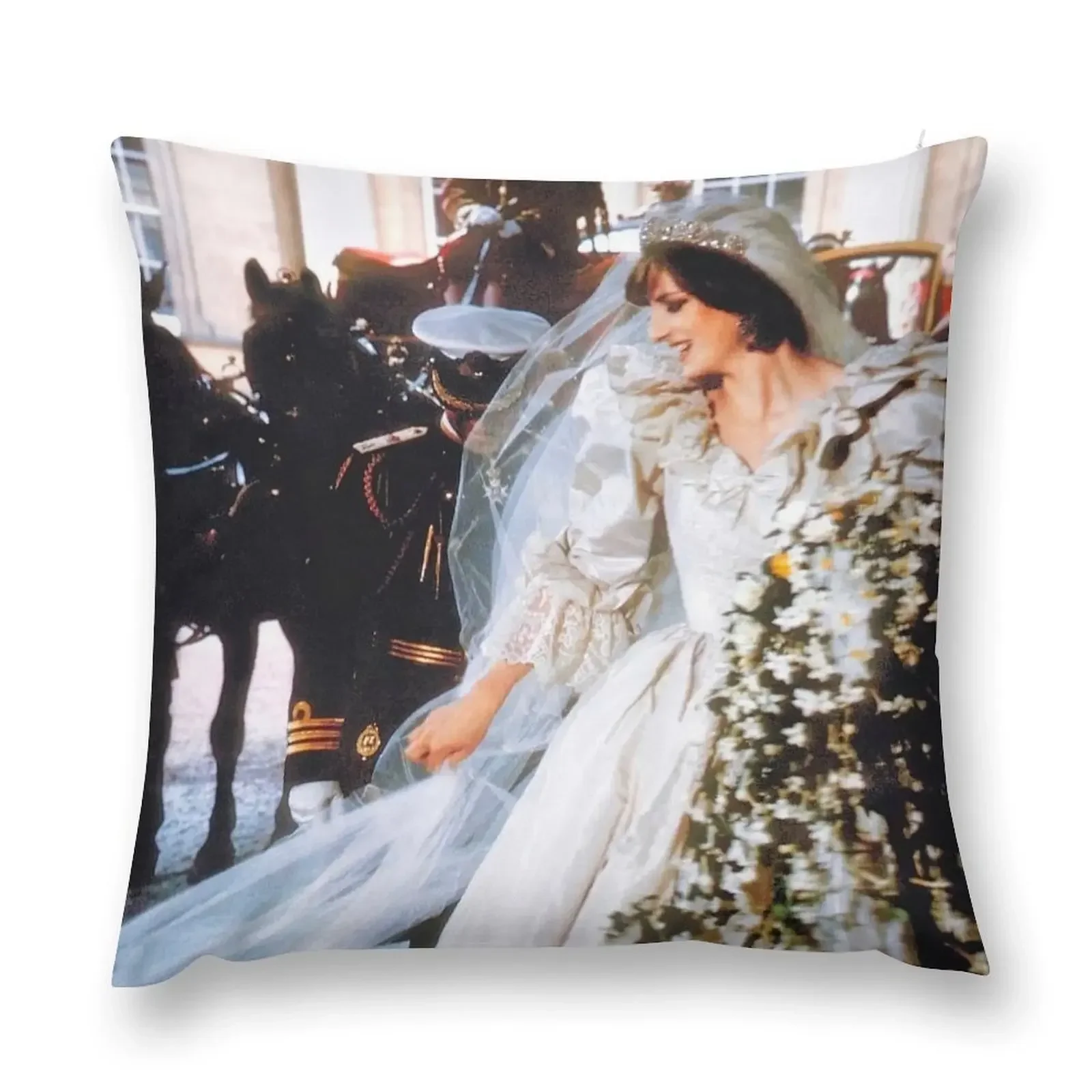 Princess Diana on her wedding day, 1981. Throw Pillow luxury throw pillow covers Pillowcases Bed Cushions pillow