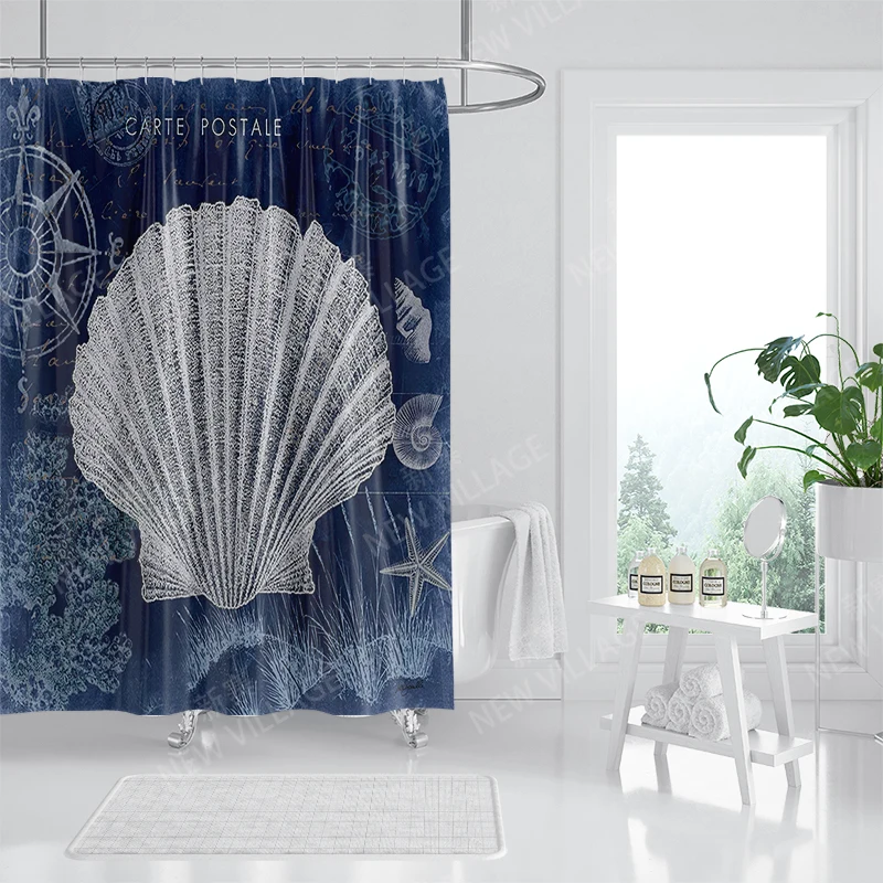 Home waterproof fabric bathroom curtain accessories 90x200 shower shower curtain 240 * 200 Atlantis style shower curtain