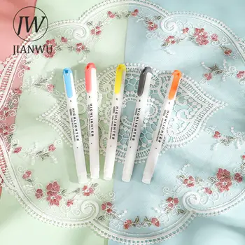 建武 5 件組 莫蘭迪馬卡龍色雙頭螢光筆套裝 書寫流暢 創意 DIY 學生文具用品 6 最佳銷售 建武官方店 - №4