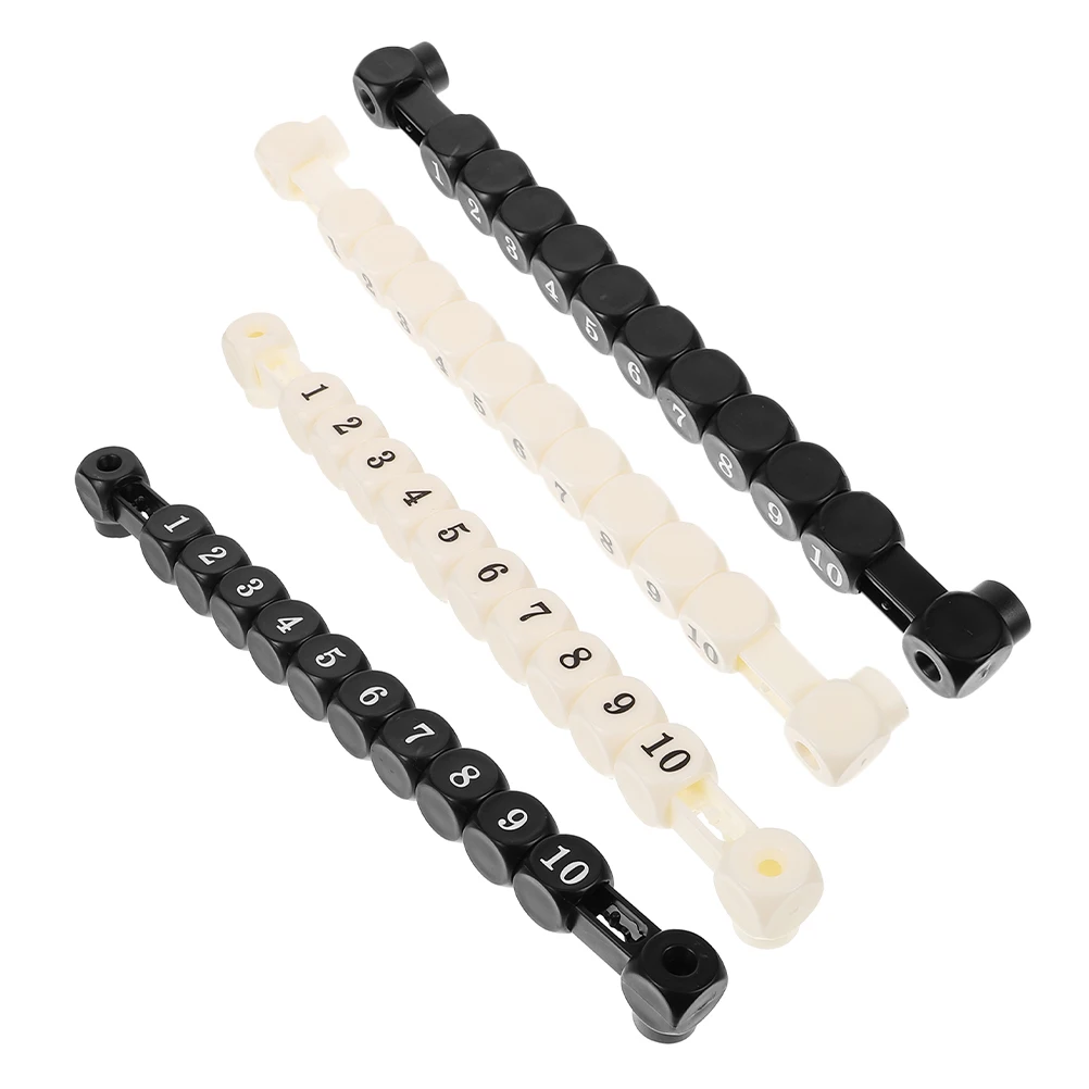

4 Pcs Square Scorer Foosball Counter Desktop Scores Device Child Friendly Plastic Multipurpose Score Marker Bars Table