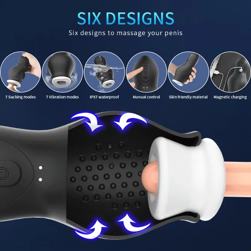 Automatic Sucking Male Masturbators Penis Vacuum Training Cup Blowjob Orgasm Erotic Pocket Pussy Stroker Adult Sex Toys for Men view 4