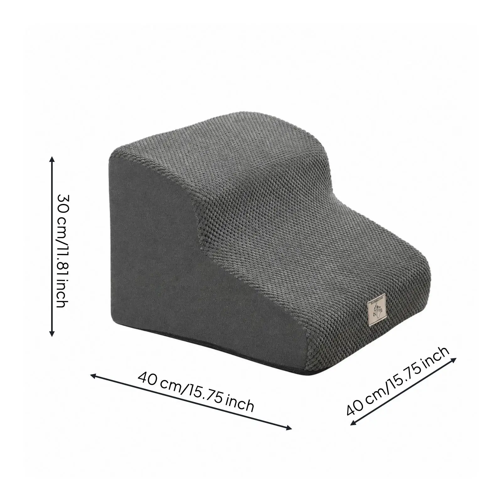 Dog Ramp with Platform Removable Cover Foldable Pet Stairs for High Bed Couch Lightweight Step Ladder for Small Dogs