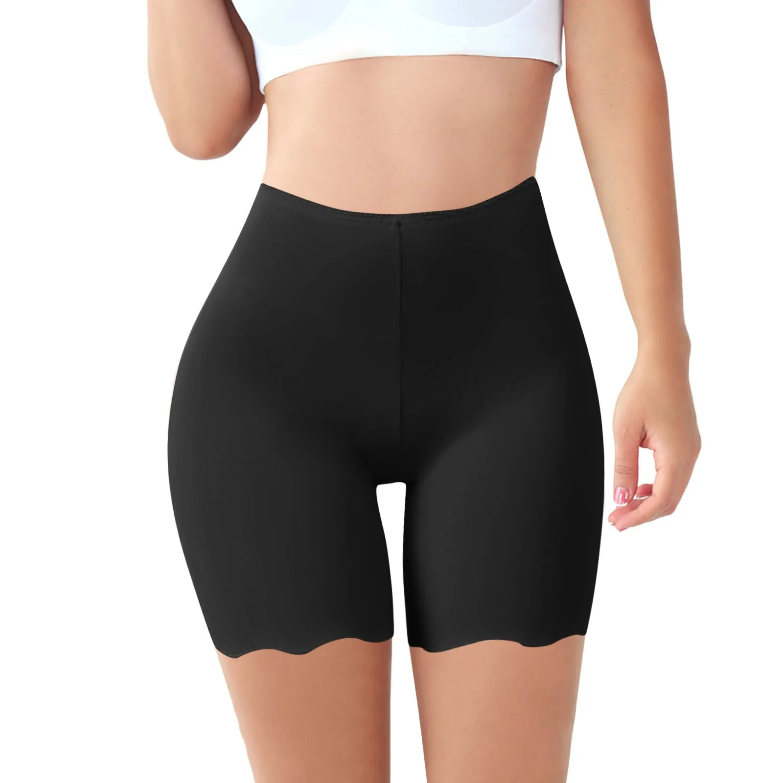 Leggings de ioga sem costura de cintura alta para mulheres antiexposição, shorts seguros apertados, cueca boxer de levantamento de quadril e controle de barriga, elástica, esportiva