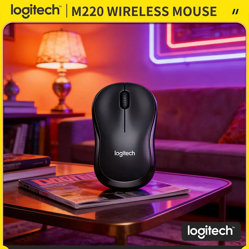 

Беспроводная мышь Logitech M220 SilentTouch с USB-приемником, 18 месяцев автономной работы, 1000 DPI, 2.4 ГГц, стабильная связь