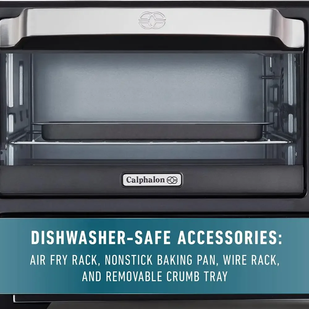 ダブルゾーンエアフライトースターオーブン,12-in-1,ターボ対流,1800W,デジタル精密制御,焦げ付き防止アクセサリー,簡単な掃除