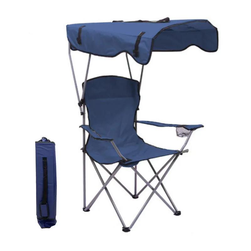 

Portable Oxford Cloth Outdoor Camping Beach Fishing Chair with Canopy