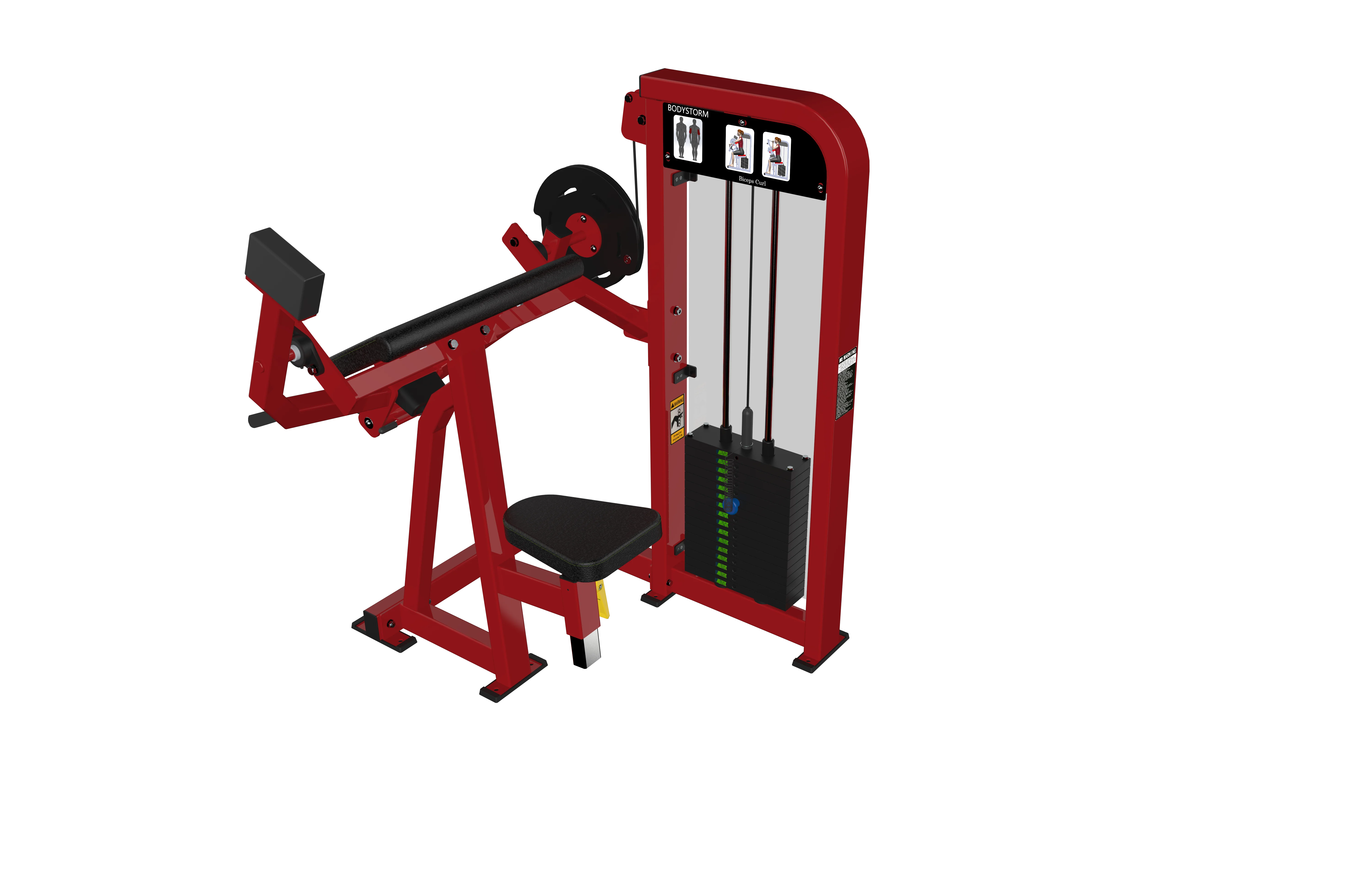 

Biceps Curl Machine Pin Loaded Gym Equipment For Training Arms Workout Raise Machine