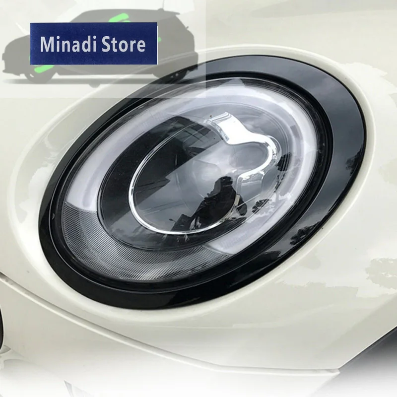 FOR New Mini Cooper S JCW F54 Clubman Head Light covers Piano Black Gloss and Silver Gloss de-chrome 2014 - 2019