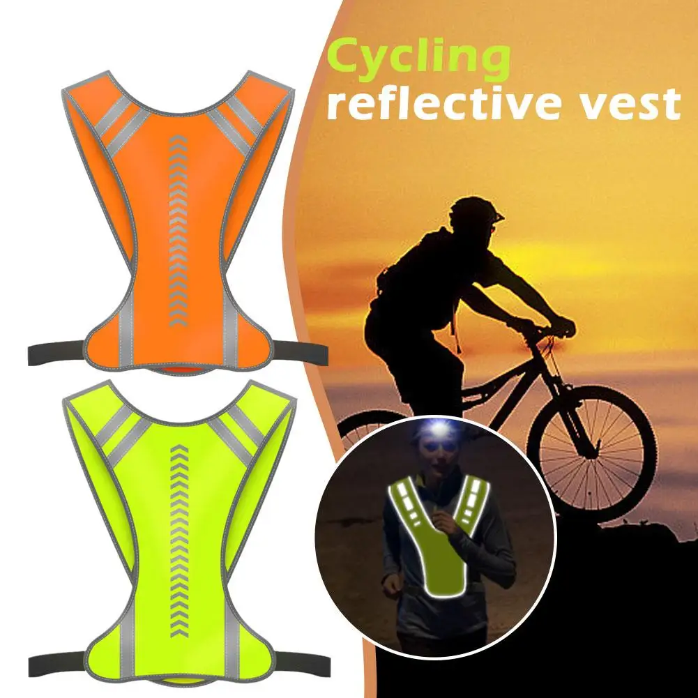 Reflective Safety Vest Traffic Safety Jacket Night Yellow Vests Visibility Running Riding Workwear Outside Sports High