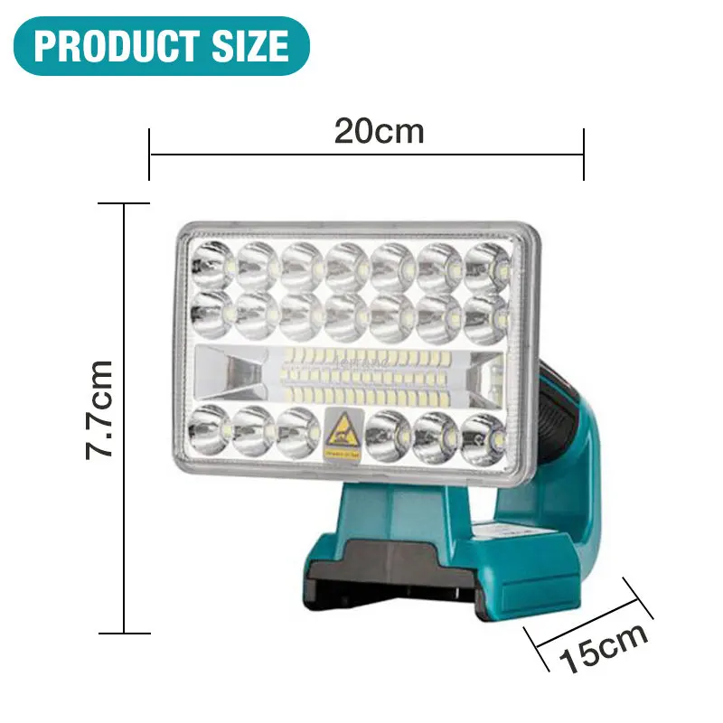 5 Inch LED Flashlight DML812 for Makita 14V 18V BL1430 BL1830 BL1860B L Ion Battery USB Outdoor Spotlight  Emergency Lighting