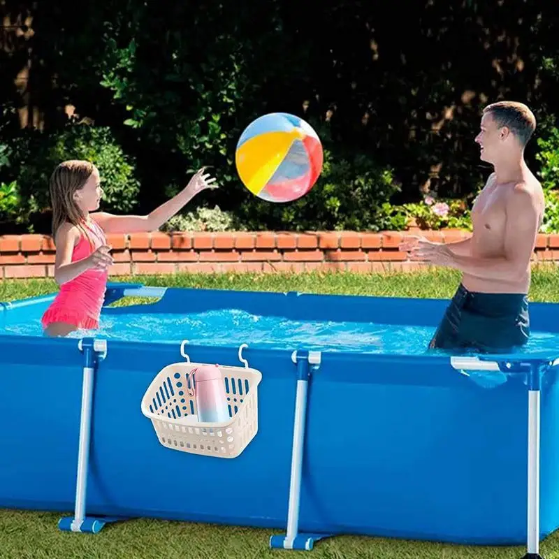 Mir latéral de piscine, filtre de rangement, écumoire de piscine, étui d'organisation de documents, porte-gobelet à linge, accessoires de piscine portables