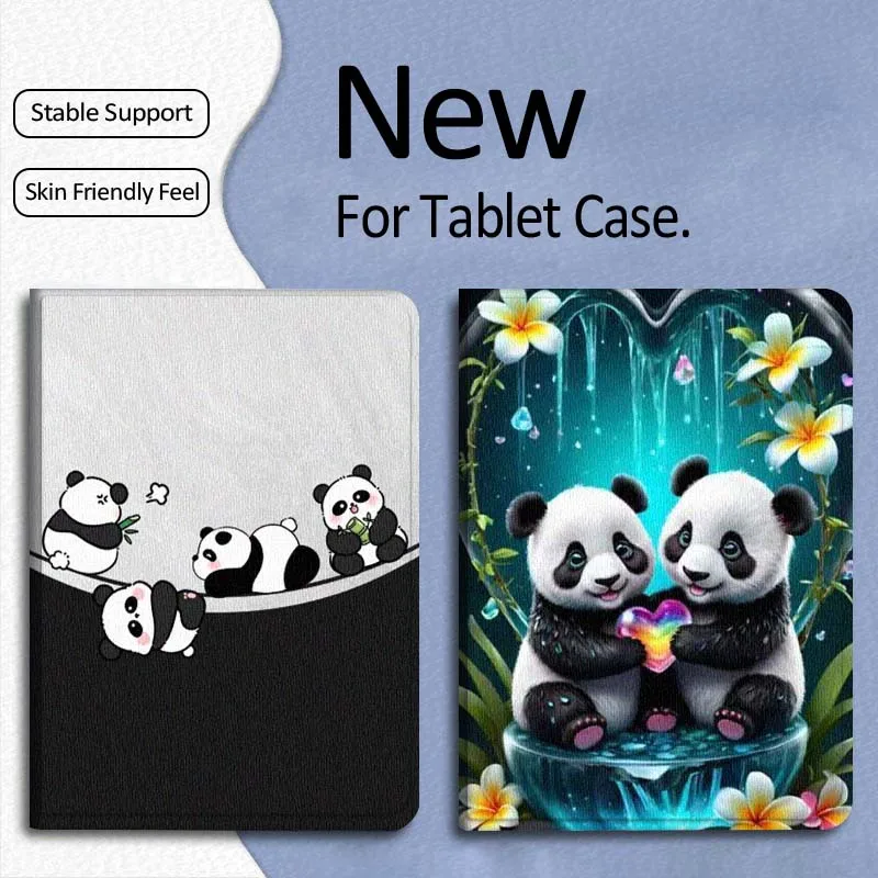 

Art Cartoon Cute Panda For Xiaomi Mi Pad Mini 4 5 6 7 SE Pro Plus Redmi Pad 2 SE 2025 8.8 11 Foldable Tablet Case Gift