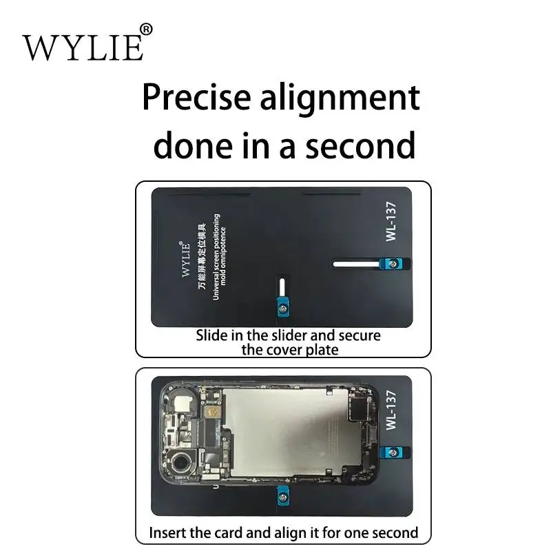 

Professional WYLIE WL-137 Screen Alignment Jig Ensures Perfect Seamless Fit BGA for iPhone 12-17PM Screen Repair Features Tools