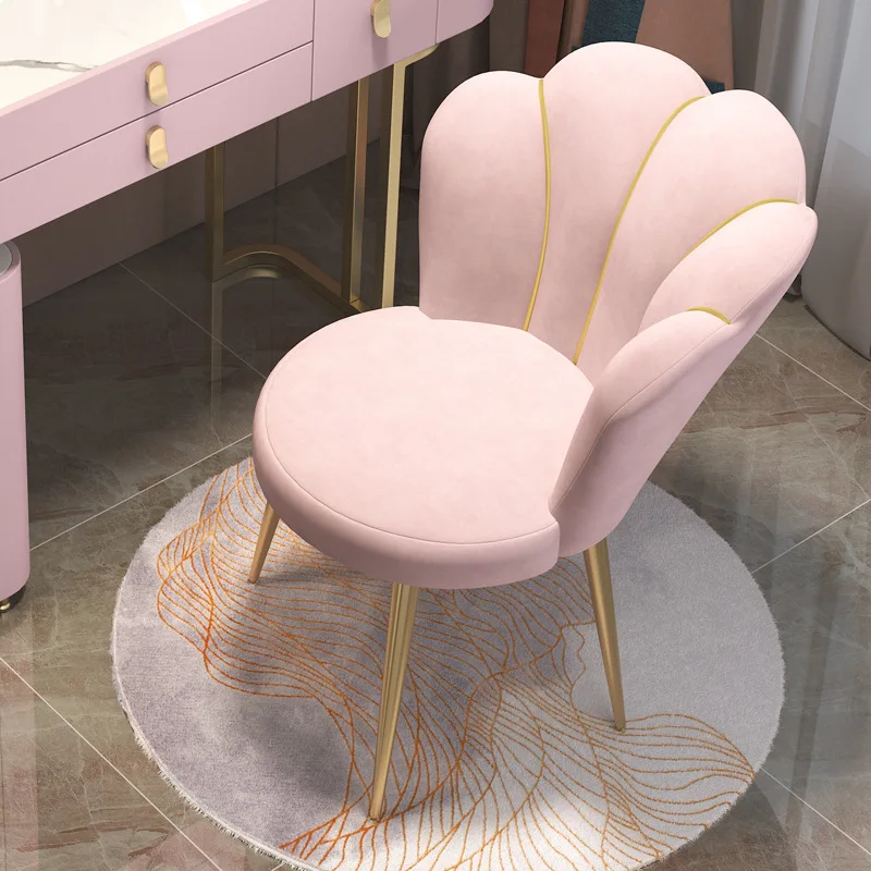 Scandinavian Light Luxury Make-up Chair Backrest Bedroom Home Princess Dressing Table Chair Senior Make-up Stool Manicure Chair