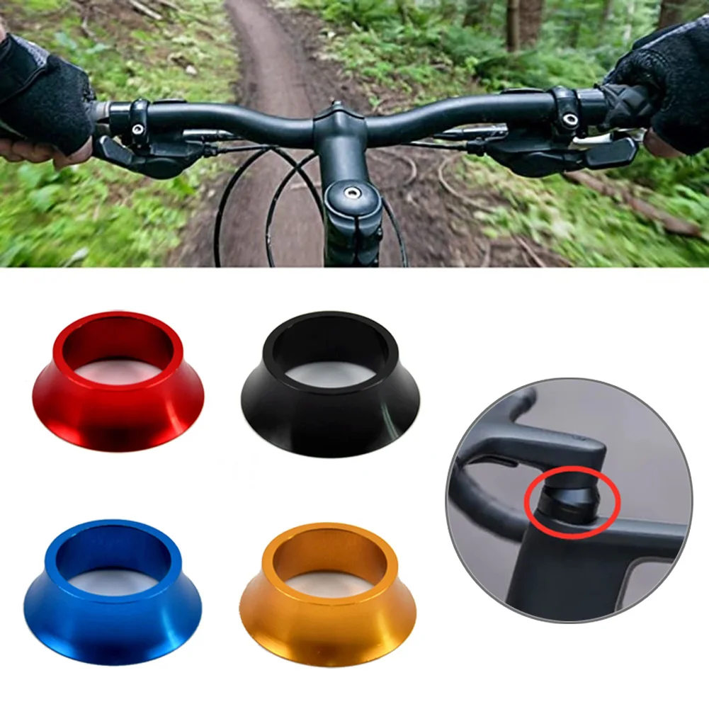 1pcs Bicycle Headset Spacer 15MM Aluminum Alloy 1-1/8in Bike Headset Spacer Cycling Steerer Tube Conical Spacer Bike Accessories