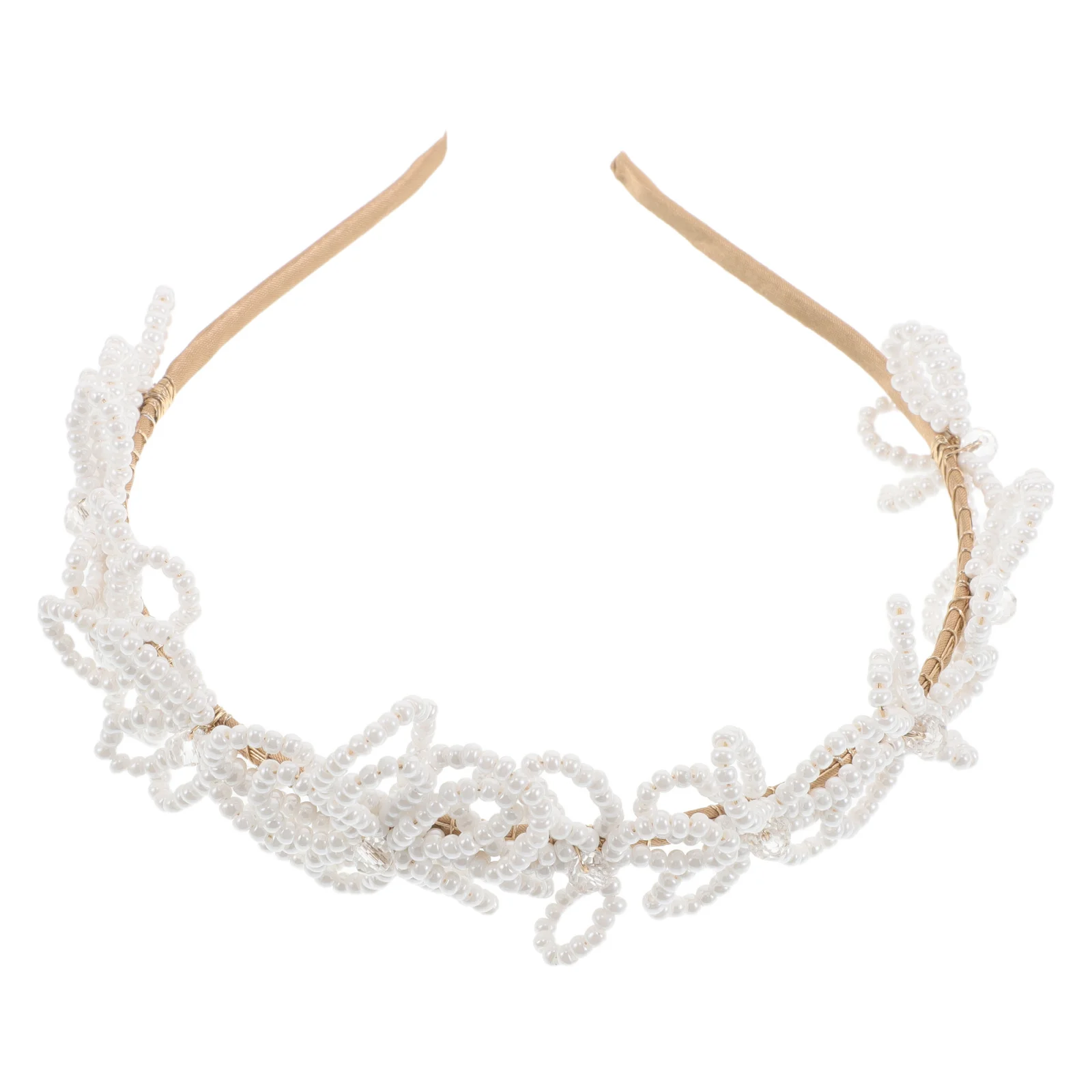 

Bridal Wedding Headpiece Featuring 3D Simulated Flowers and Imitation Pearls Elegant Flower Bride Headpiece for Wedding