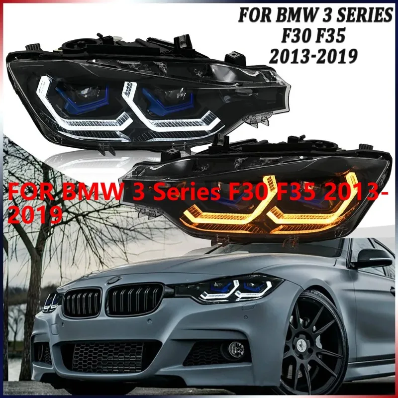 

1Pair LED Headlights For BMW 3 Series F30 F35 2013-2019, DRL Headlamp Assembly