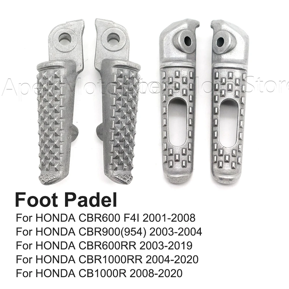 

For Honda CBR600RR 2003-2019 CBR1000RR 2004-2020 CB1000R 2008-2020 CBR600 F4I CBR900 Motorcycle Front Rear Footrests Foot Padel