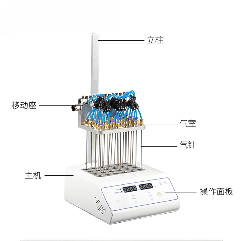 Nitrogen Blower 12-Well/24-Well Laboratory Sample Concentration 12-Position