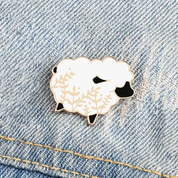 Cartoon Black Goat Brooch Cute Funny Animal Sheep Enamel Pins for Kids Friends Custom Fashion Jewelry Backpack Lapel Badge Gifts