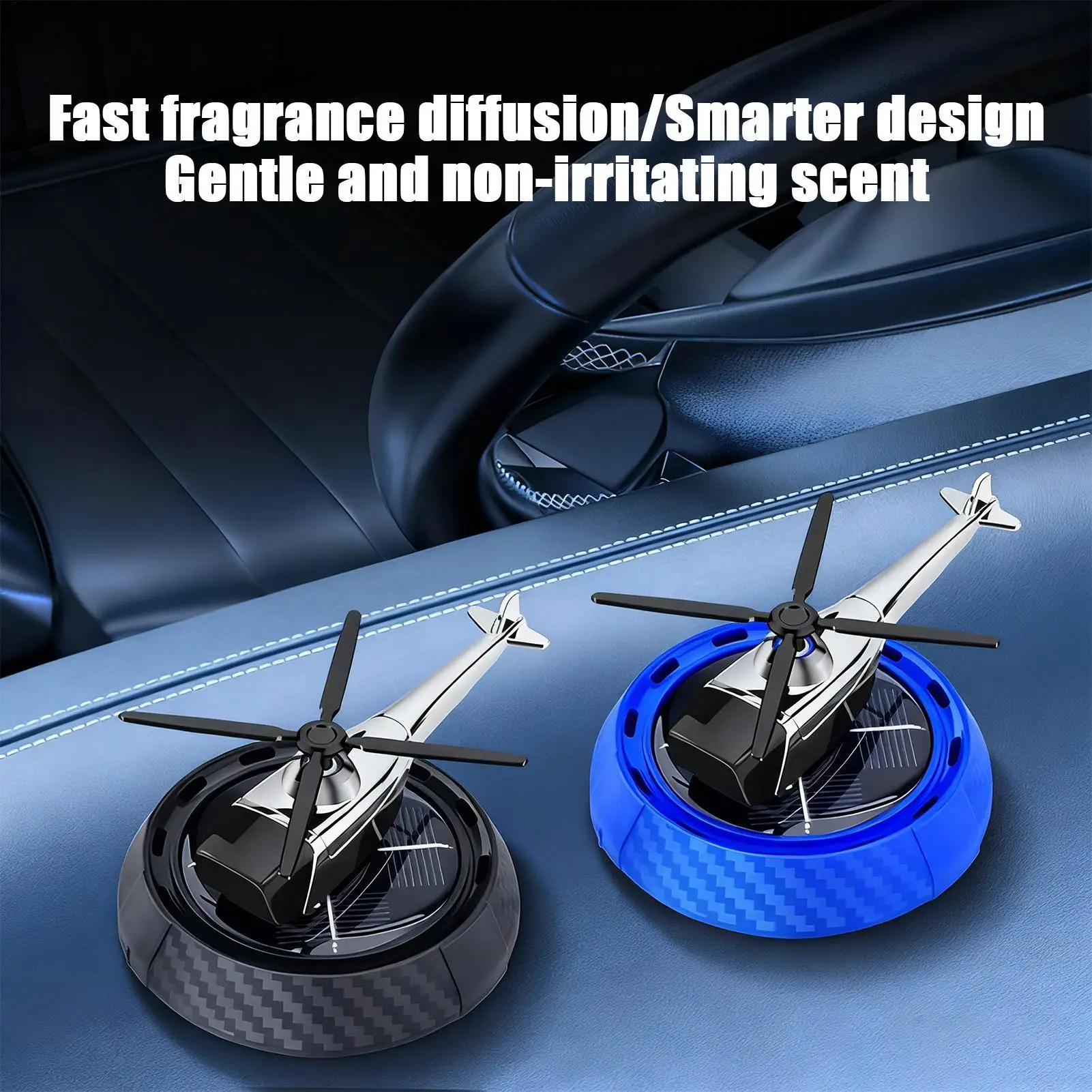 

Solar Car Air Freshener Solar Rotating Airplane Air Freshener Long-Lasting Car Fragrance Diffuser For Vacation Workplace Home