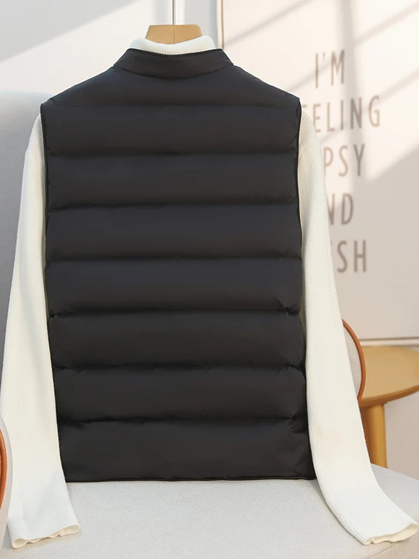 

Теплый жилет на хлопковой подкладке, модный многослойный термобелье с небольшим воротником-стойкой, зимняя коллекция для поездок на работу Sle Thiened