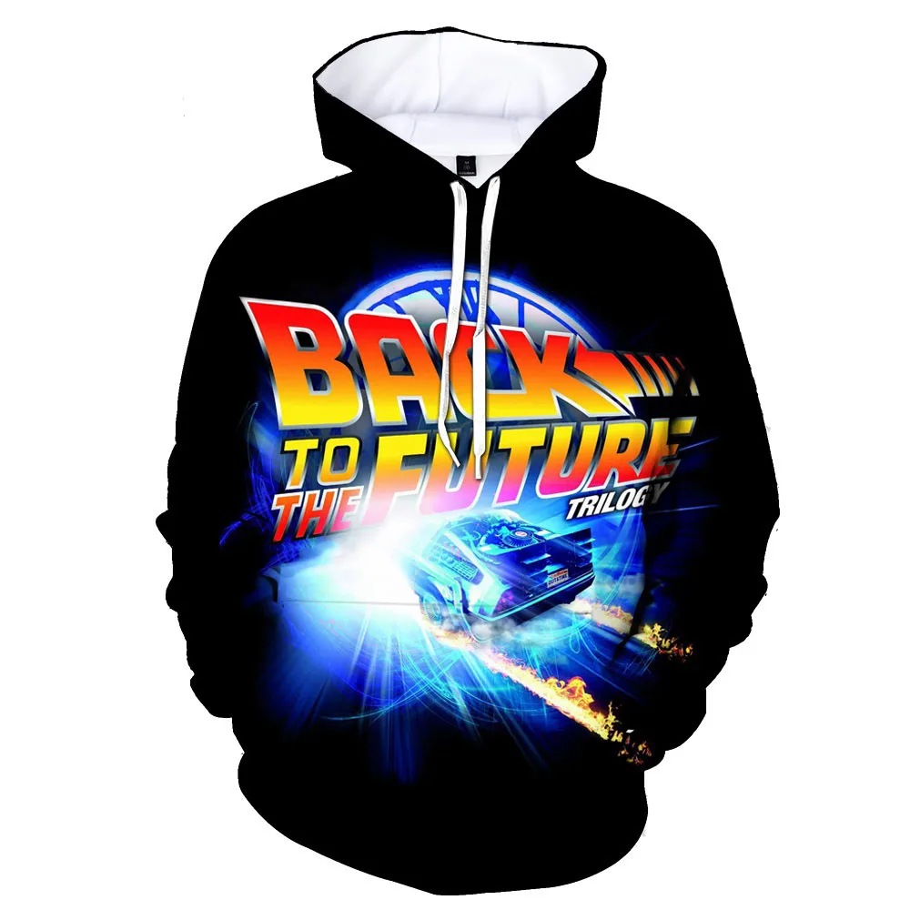 Back to the Future 3D Print Hoodies Men Women Fashion Casual Hoodie Oversized Pullovers Hooded Sweatshirts Harajuku Man Clothing