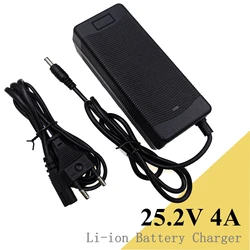 25.2V 4A Li-ion Battery Charger for 6S 21.6V 22.2V 18650 Polymer lithium battery pack Charger