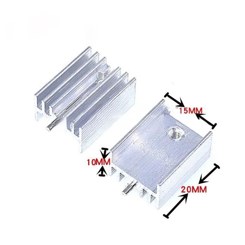 Aluminum Heatsink Radiator 21*15*10MM Transistor TO-220 With Needle Without Needle For Transistors TO220 white