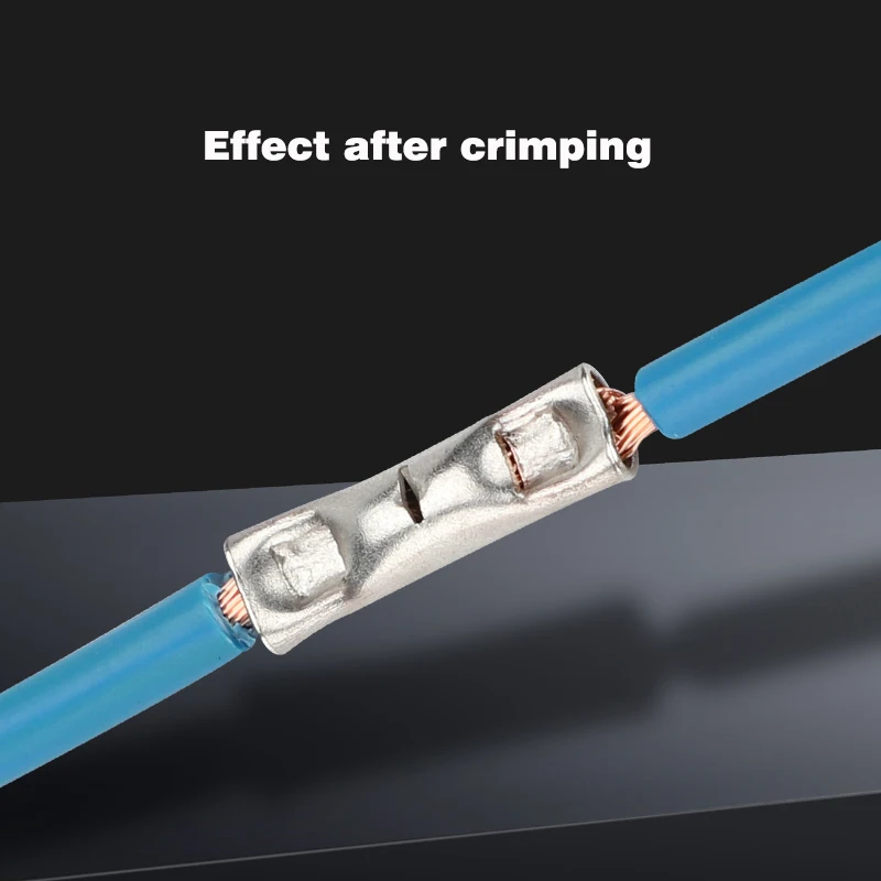 20/50Pcs Copper Tinned electric wire Connector Crimp Terminal Butt Small copper tube Bare terminal DIY Wire Repair Sleeve
