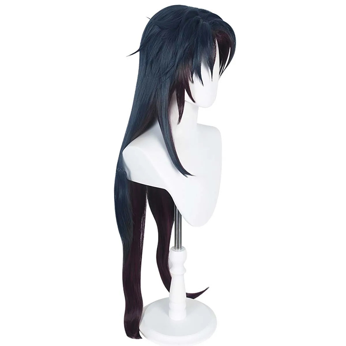 Men Game Honkai Star Rail Blade Cosplay Dark Blue Red Long Hair Wig
