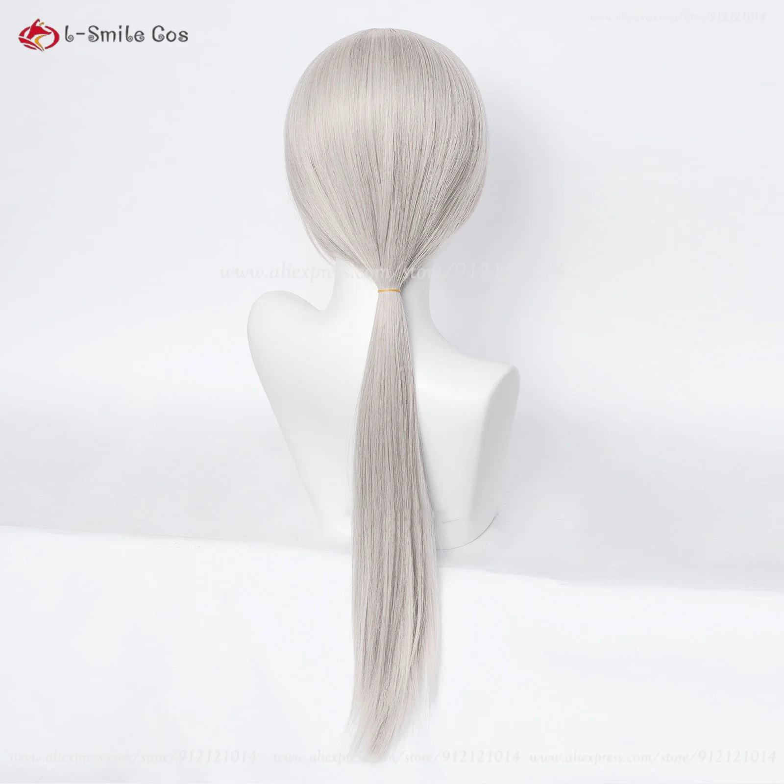 Quanxi Cosplay Wig Silver 70cm Long Silver Gray Women Cosplay Anime Wigs Heat Resistant Hair Halloween Role Play Wigs + Wig Cap