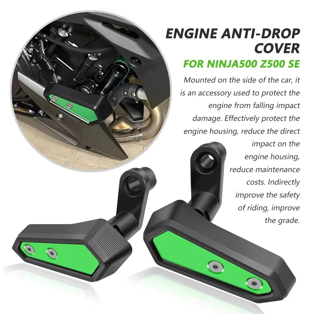 For Ninja 500 Z500 SE NINJA500 2024-2025 Motorcycle Falling Protection Frame Slider Fairing Guard Anti Crash Pad Protector