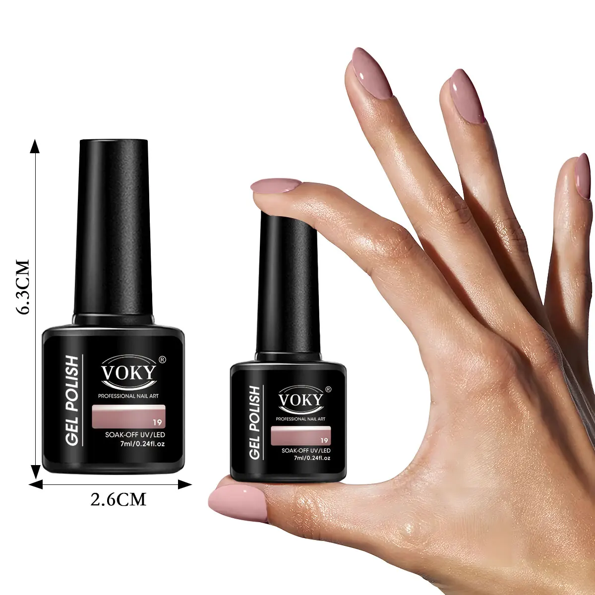 VOKY Juego de 8 piezas de gel para uñas, adecuado para inmersión de curado UV/LED, ideal para manicura DIY para niñas y mujeres