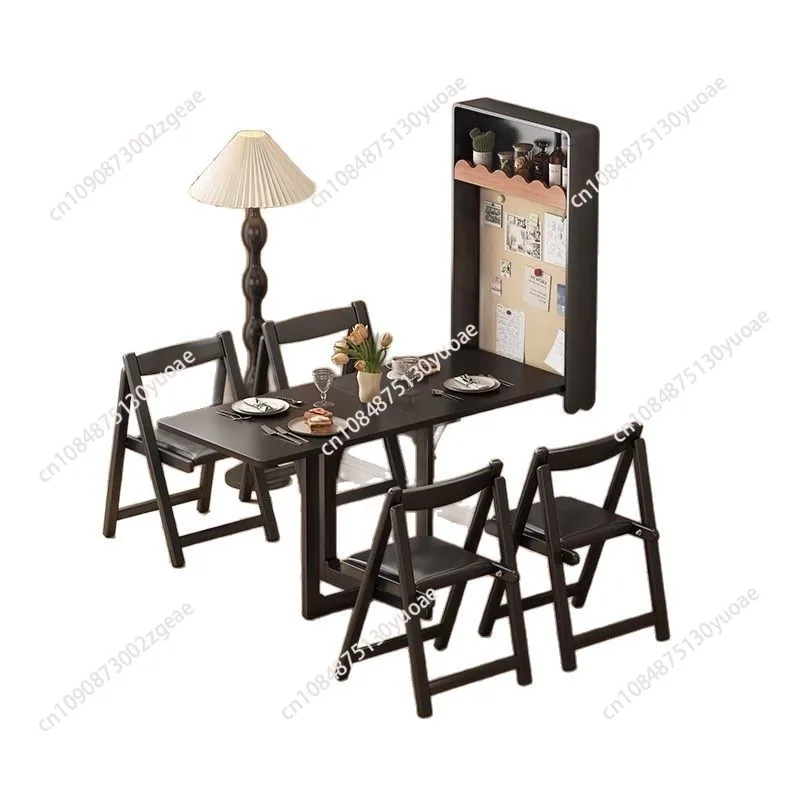 

Multifunctional Fold Down Wooden Wall Mounted Hanging Dining Table Folding Table on The Storage Cabinet