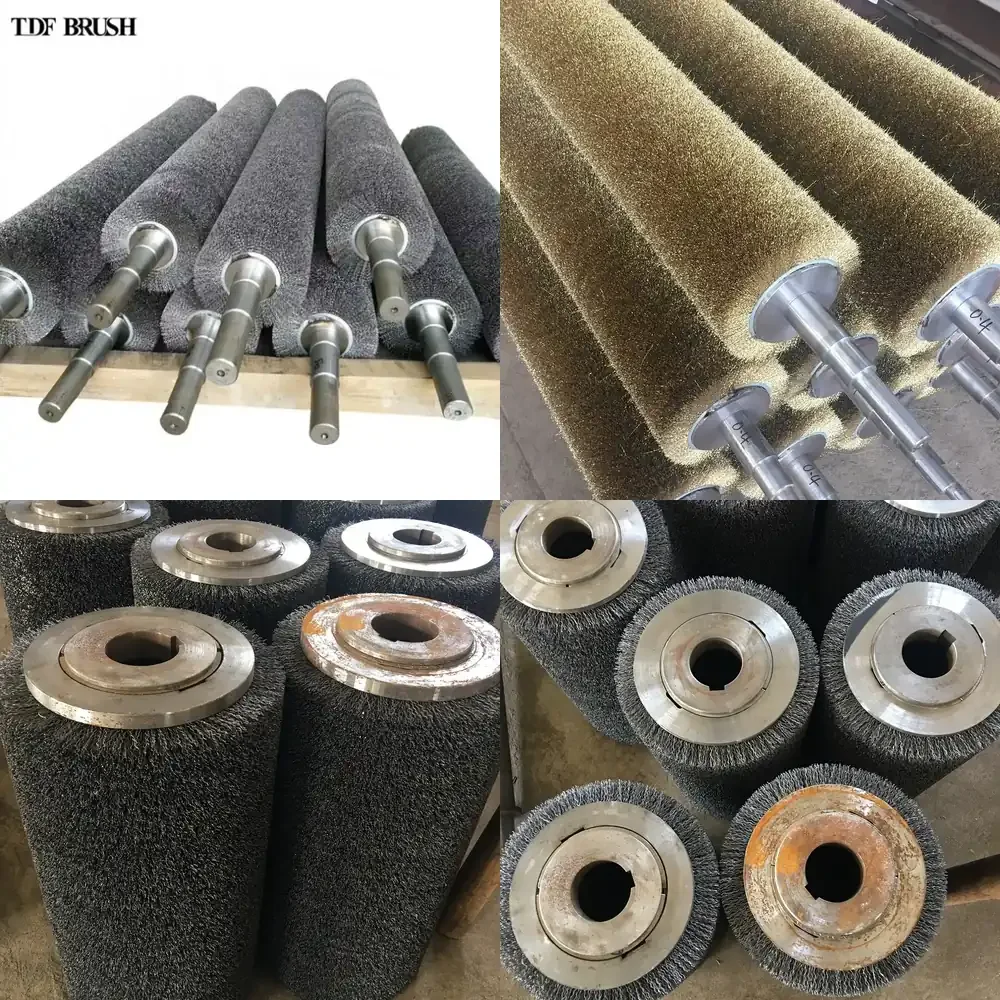 TDF Stainless Steel Industrial Cylindrical Wire Brush Roller for Polishing