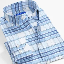 Smart Five Casual Plaid Shirt Long Sleeve Cotton Branded Men's Clothing New 2024 Korean Style Formal s for Men