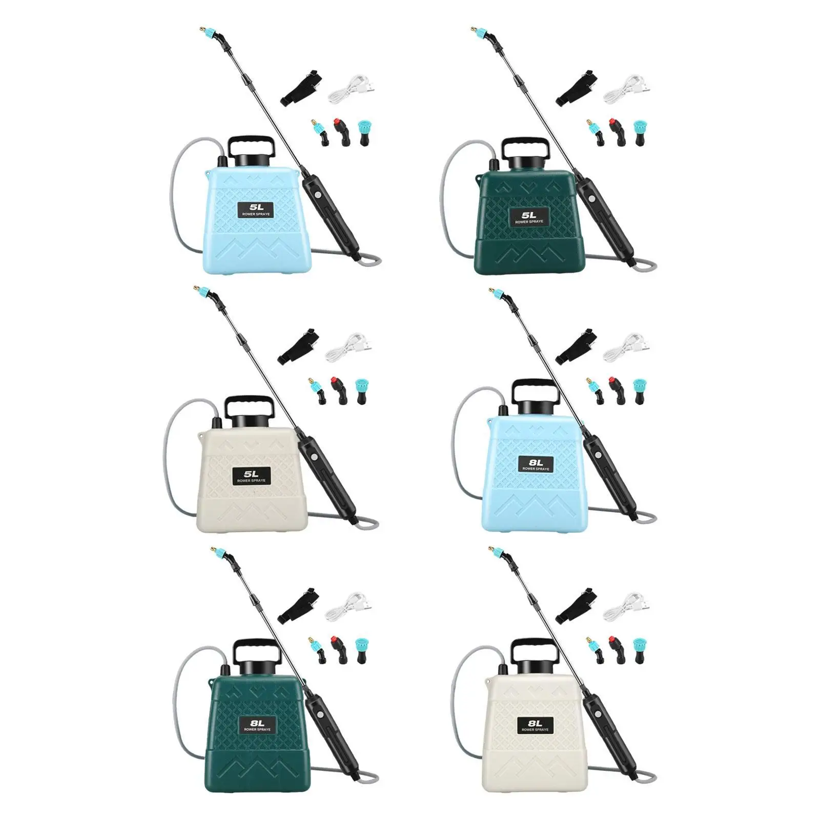 Spruzzatore elettrico per prato Spruzzatore da giardino Spruzzatore d'acqua ricaricabile efficiente e versatile Dispenser agricolo per uso domestico