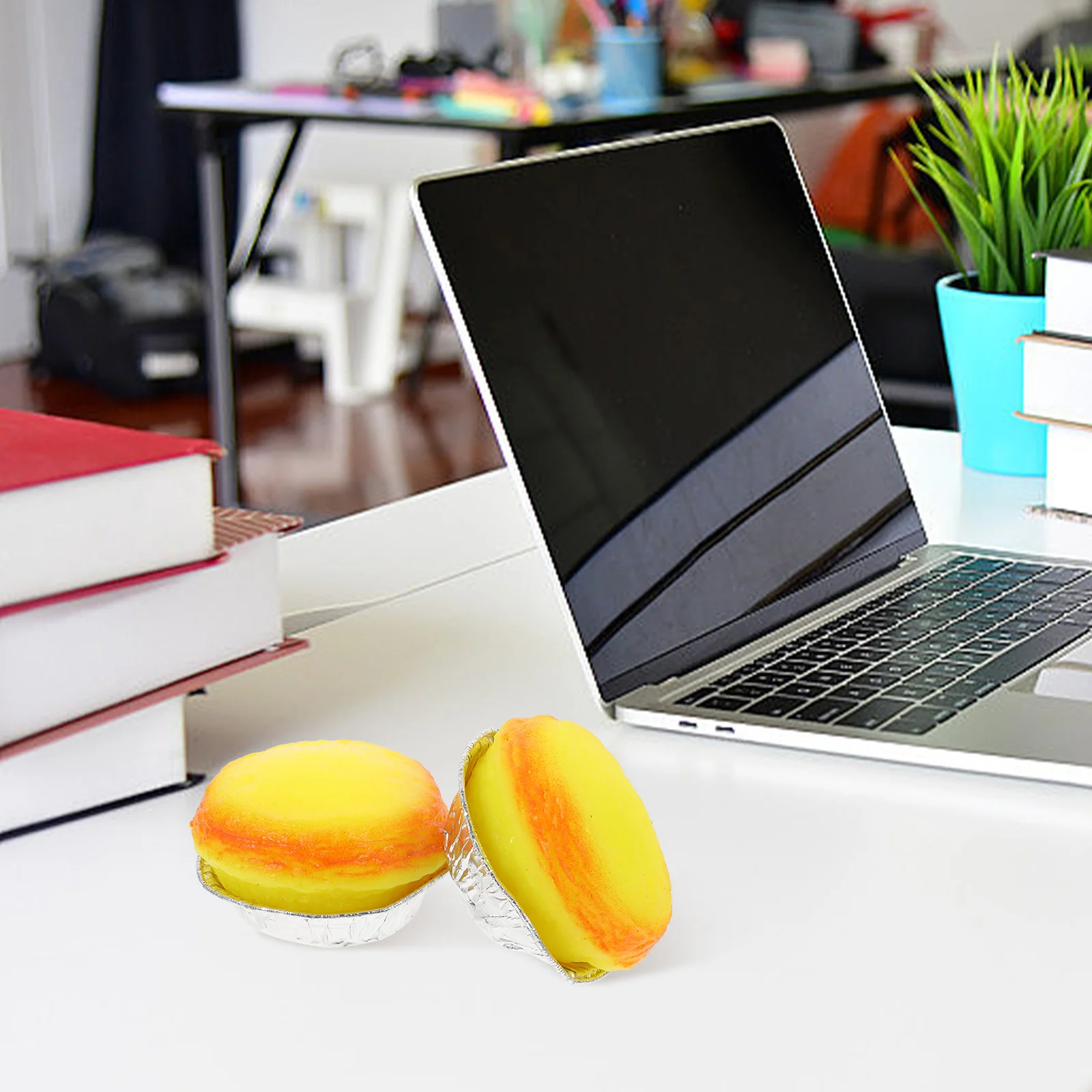 2 قطعة البيض لاذع الإجهاد الكرة تململ الإغاثة محاكاة وهمية الغذاء اليد ضغط الضغط الحسية لصالح تململ لعبة #3