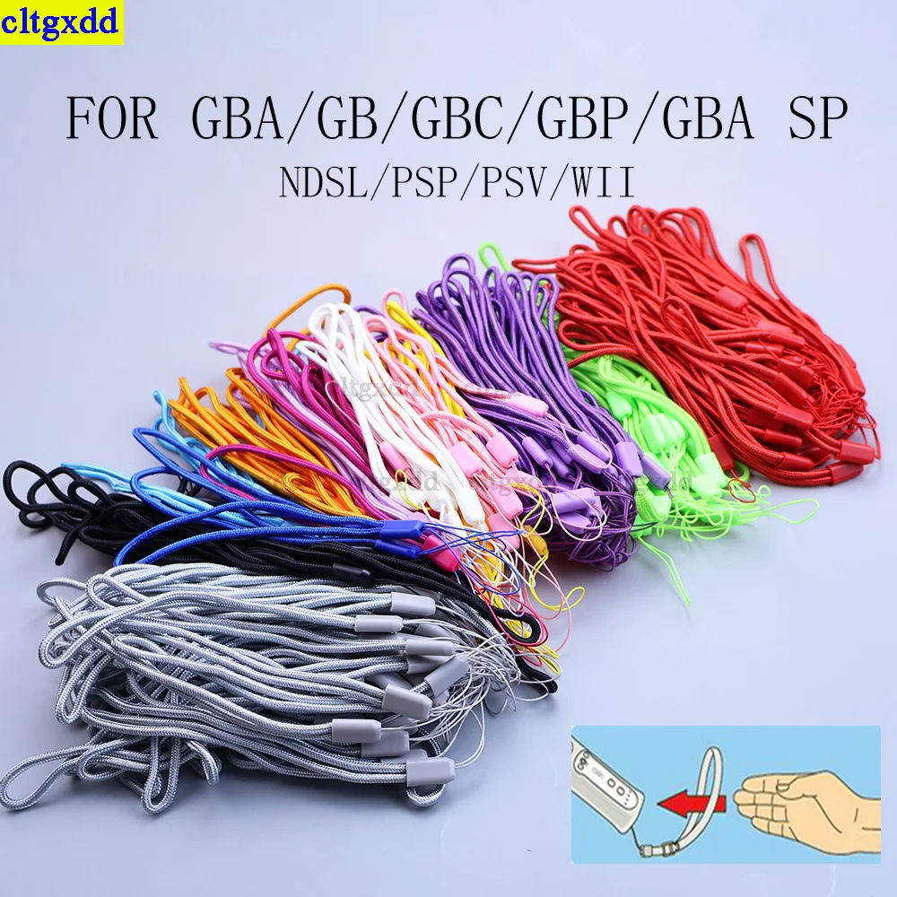 

Cltgxdd 2piece FOR GBA/GB/GBC/GBP/GBA SP/NDSL/PSP/PSV/Wii mobile phone USB key short hanging rope wristband anti loss rope