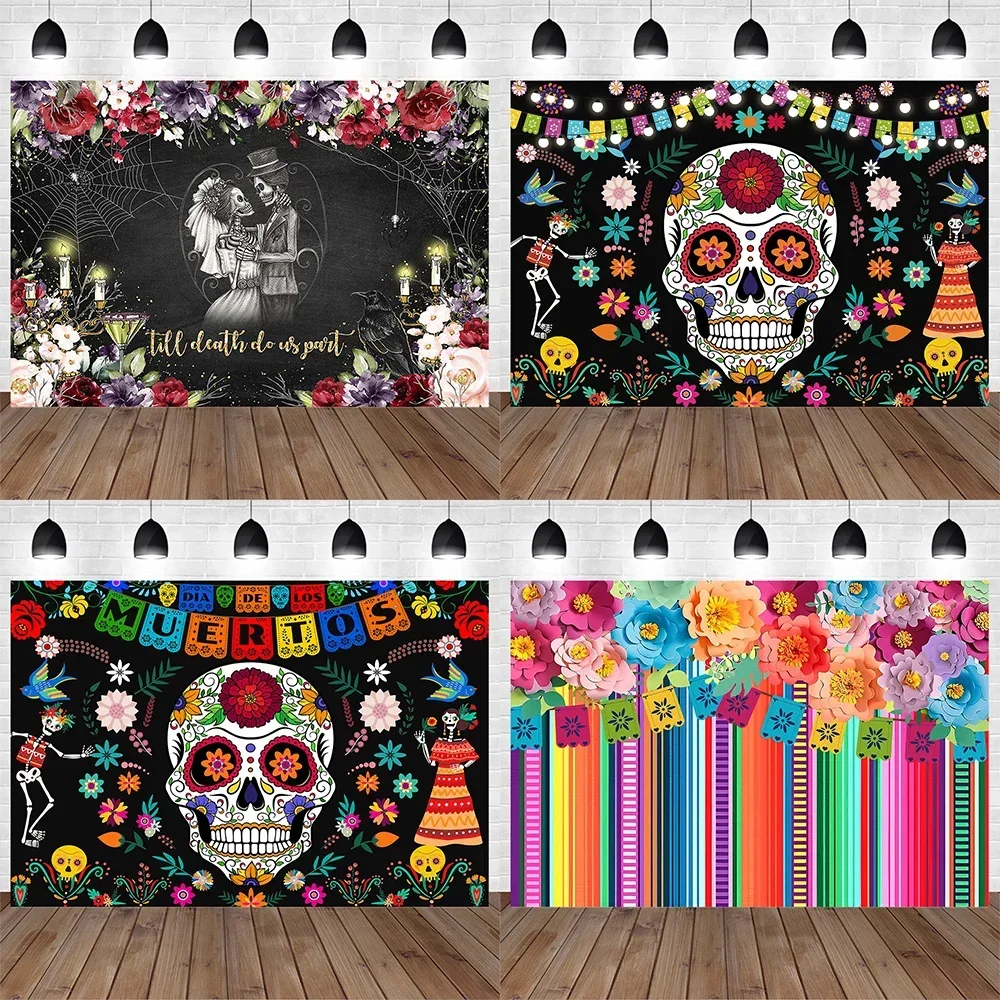 

Photography Background Halloween Wedding Bridal Shower Dress-up Party Fiesta Banner Family Backdrop Adult Birthday Photo Studio