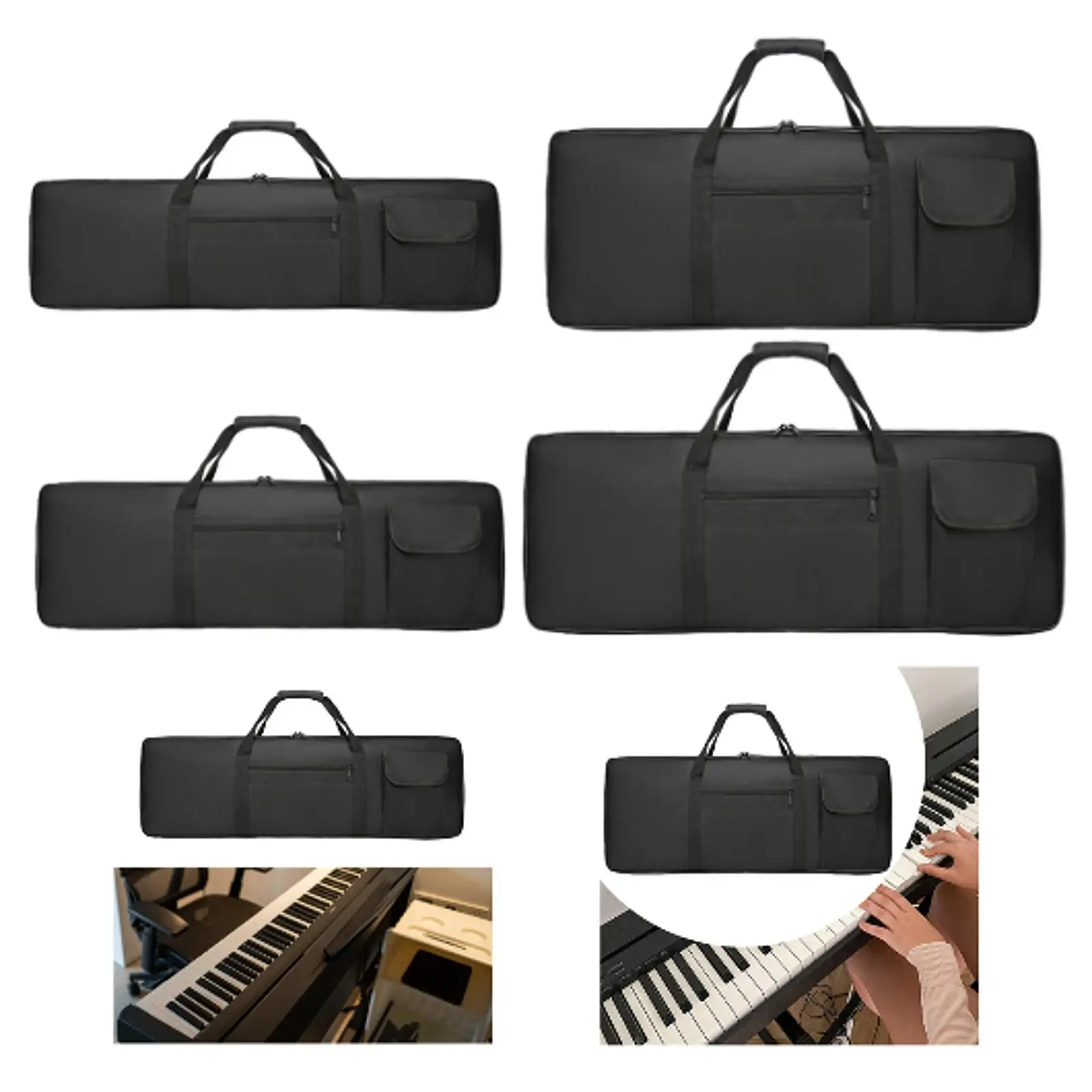 

Чехол для электрического пианино, 61-клавишная сумка для клавиатуры, портативная водонепроницаемая сумка с мягкой подкладкой, чехол для переноски музыкального тура, концерта