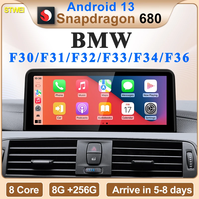 2024 New ID6 ID7 ID8 Android 13 Qualcomm680 Snapdragon6225 8GB 256GB 10.25inch For BMW 3Series F30 F31 F32 F33 F34 F36 CarPlay