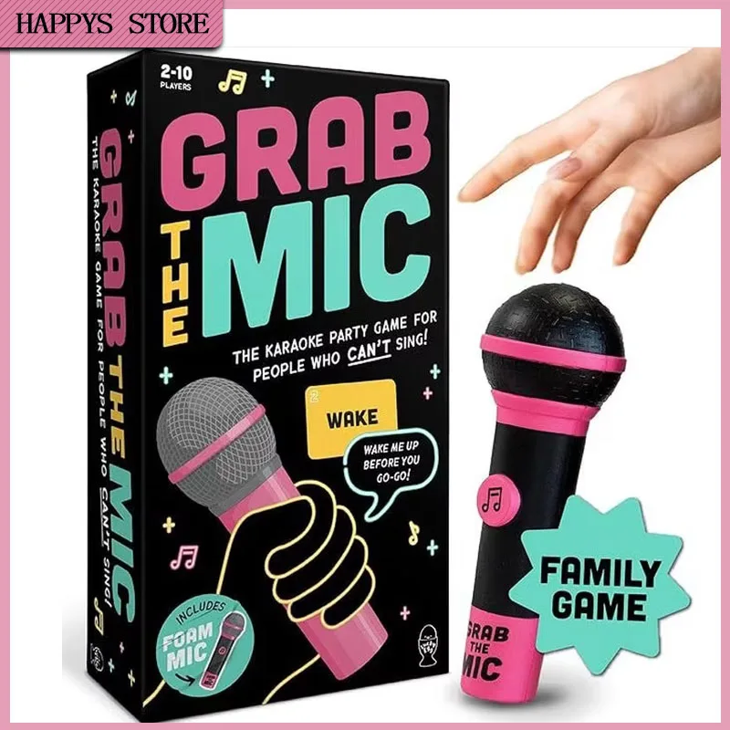 Lucky Egg Exciting Grab The Mic Board Games For Bad Singers Family Karaoke Game 2-10 Players Board Game Family Party Toy