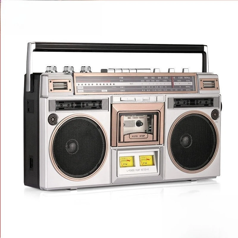 Vintage Recorder Tape Machine 80s Vintage Nostalgic Stereo Recorder Heavy Bass Bluetooth