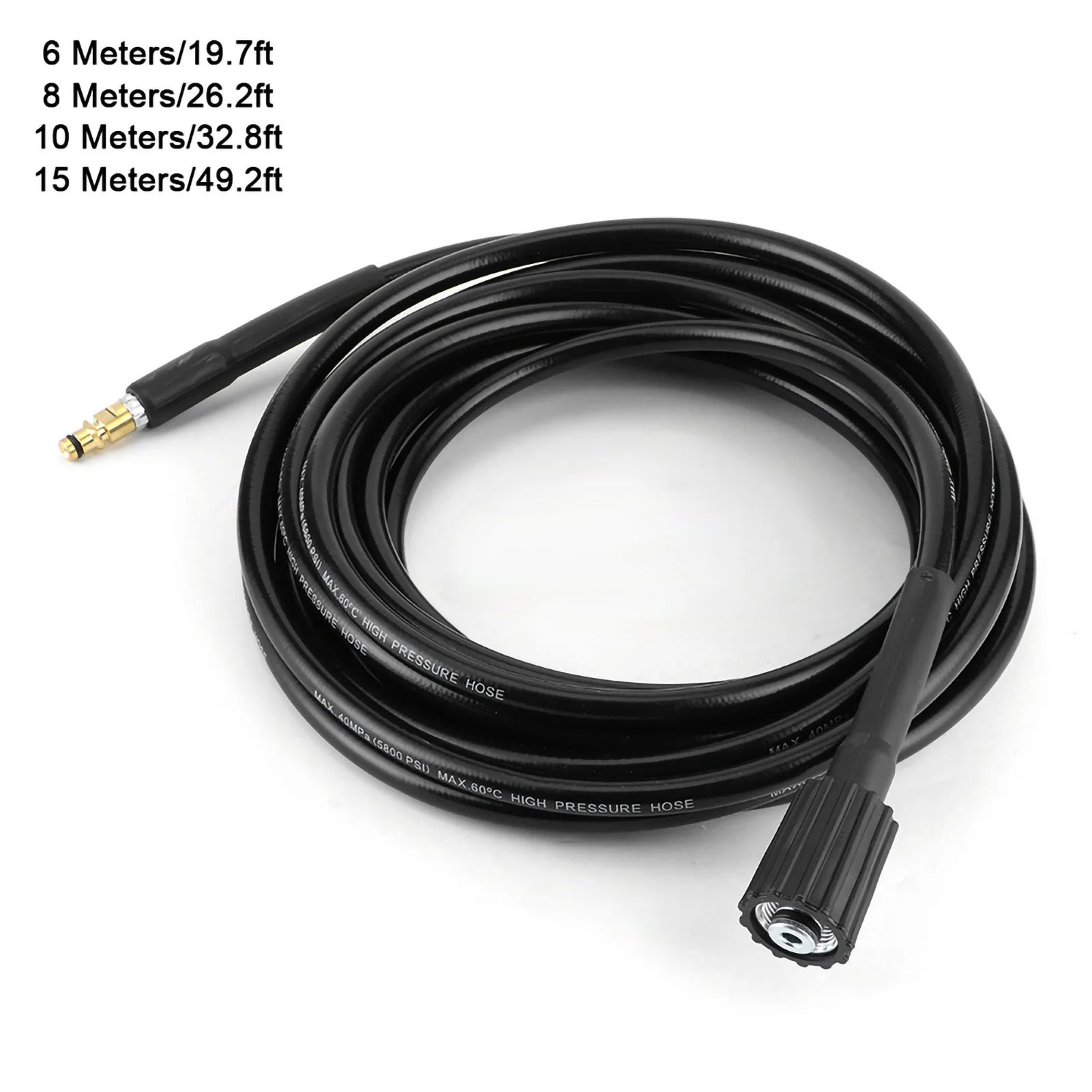 40MPa/5800PSI Auto Washer Hose High Pressure Water Cleaning Rubber Pipe Fit for Karcher K2 K3 K4 K5