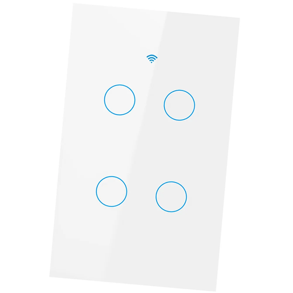 

Smart Touch Screen Wireless Wall Switch 110~250V 2000W Tempered Glass Touch Switch Compatible For Ios Control