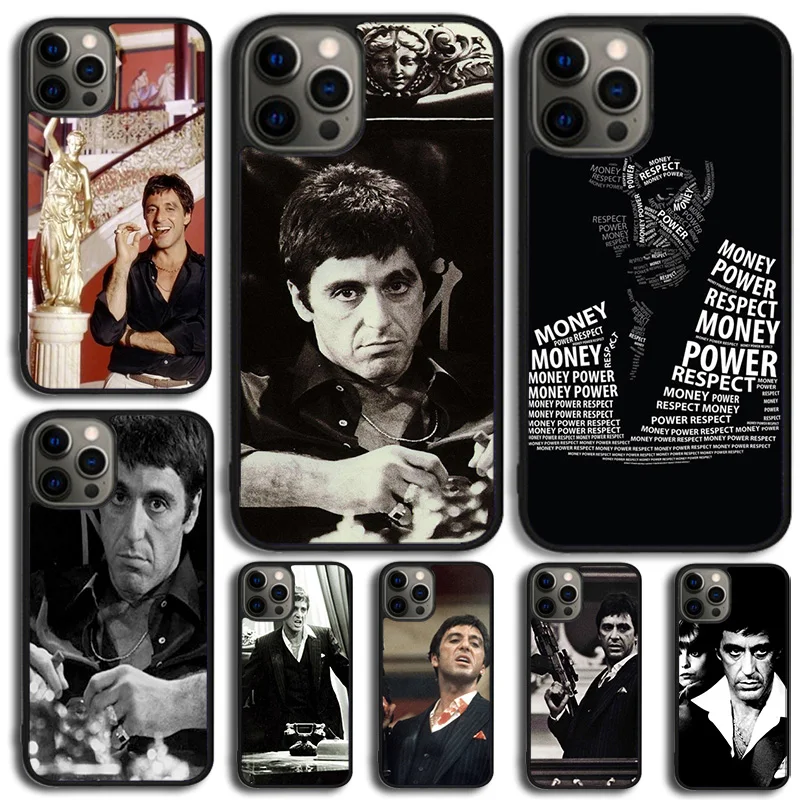 Scarface Al Pacino Tony Montana Phone Case Cover For iPhone 16 15 14 SE XR XS 11 12 13 Mini Pro MAX Plus