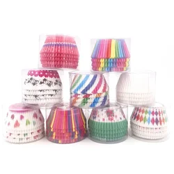 100Pcs Muffin Cupcake Paper Cups Cupcake Liner Baking Muffin Box Cup Case Party Tray Cake Decorating Tools Birthday Party Decor