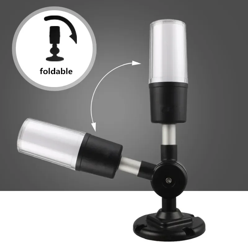 Led 3 Color In One Layer Indicator Lamp 24V Warning Light Workshop Machine Signal Buzzer Alarm Caution Black Foldable Tower Lamp
